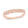 Thumbnail Image 1 of 0.18 CT. T.W. Diamond Cascading Vintage-Style Anniversary Band in 10K Rose Gold