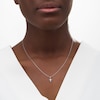 Thumbnail Image 2 of 0.15 CT. T.W. Diamond Cross Pendant in 14K White Gold