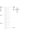 Thumbnail Image 3 of 0.18 CT. T.W. Diamond Cross Stud Earrings in 14K White Gold