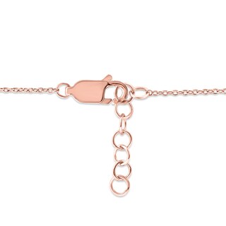 Ruby and Diamond Accent Alternating Bar Bracelet in 10K Rose Gold - 7.25"