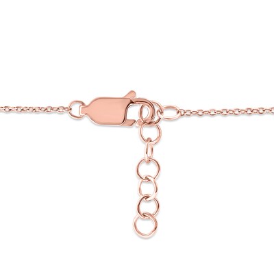 Ruby and Diamond Accent Alternating Bar Bracelet in 10K Rose Gold - 7.25"