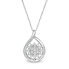 Thumbnail Image 0 of 0.40 CT. T.W. Composite Diamond Teardrop Frame Pendant in 10K White Gold