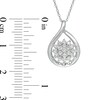 0.40 CT. T.W. Composite Diamond Teardrop Frame Pendant in 10K White Gold