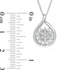 Thumbnail Image 2 of 0.40 CT. T.W. Composite Diamond Teardrop Frame Pendant in 10K White Gold