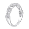 Thumbnail Image 3 of 0.10 CT. T.W. Diamond Twist Vintage-Style Ring in Sterling Silver