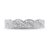 Thumbnail Image 4 of 0.10 CT. T.W. Diamond Twist Vintage-Style Ring in Sterling Silver