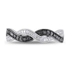 Thumbnail Image 4 of 0.10 CT. T.W. Enhanced Black and White Diamond Twist Vintage-Style Ring in Sterling Silver