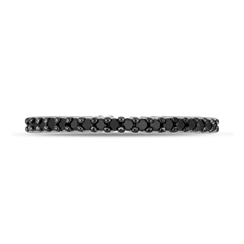Main Image 4 of 0.18 CT. T.W. Black Diamond Band in Sterling Silver