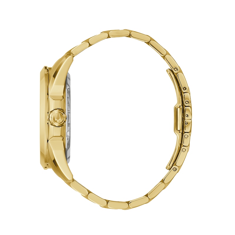 Main Image 2 of Men's Bulova Sutton Automatic Gold-Tone Watch with Gold-Tone Skeleton Dial (Model: 97A162)