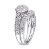 Thumbnail Image 3 of 0.20 CT. T.W. Composite Diamond Frame Vintage-Style Bridal Set in Sterling Silver