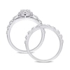 Thumbnail Image 4 of 0.20 CT. T.W. Composite Diamond Frame Vintage-Style Bridal Set in Sterling Silver