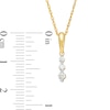 Thumbnail Image 3 of 0.085 CT. T.W. Diamond Linear Three Stone Pendant in 14K Gold