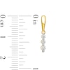 Thumbnail Image 2 of 0.145 CT. T.W. Diamond Three Stone Drop Earrings in 14K Gold