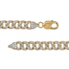 Thumbnail Image 3 of Men's 6.00 CT. T.W. Diamond Cuban Link Chain Necklace in 10K Gold - 22"