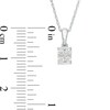 0.145 CT. T.W. Diamond Square Pendant in 14K White Gold
