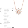 Thumbnail Image 3 of 0.23 CT. T.W. Composite Diamond Flower Necklace in 14K Rose Gold
