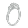 Thumbnail Image 2 of 0.25 CT. T.W. Diamond Past Present Future® Cushion Frame Split Shank Engagement Ring in 10K White Gold