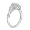 Thumbnail Image 3 of 0.25 CT. T.W. Diamond Past Present Future® Cushion Frame Split Shank Engagement Ring in 10K White Gold