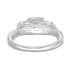 Thumbnail Image 3 of 0.25 CT. T.W. Diamond Past Present Future® Cushion Frame Split Shank Engagement Ring in 10K White Gold