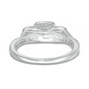 Thumbnail Image 4 of 0.25 CT. T.W. Diamond Past Present Future® Cushion Frame Split Shank Engagement Ring in 10K White Gold