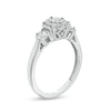 Thumbnail Image 2 of 0.25 CT. T.W. Diamond Past Present Future® Frame Collar Engagement Ring in 10K White Gold