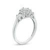 Thumbnail Image 3 of 0.25 CT. T.W. Diamond Past Present Future® Frame Collar Engagement Ring in 10K White Gold