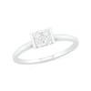 Thumbnail Image 0 of 0.145 CT. T.W. Composite Diamond Square Promise Ring in 14K White Gold