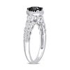 Thumbnail Image 3 of 1.14 CT. T.W. Enhanced Black and White Diamond Frame Vintage-Style Engagement Ring in 10K White Gold