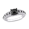 Thumbnail Image 0 of 1.15 CT. T.W. Enhanced Black and White Diamond Engagement Ring in 10K White Gold