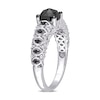Thumbnail Image 2 of 1.15 CT. T.W. Enhanced Black and White Diamond Engagement Ring in 10K White Gold