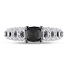 Thumbnail Image 3 of 1.15 CT. T.W. Enhanced Black and White Diamond Engagement Ring in 10K White Gold