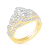 Thumbnail Image 1 of 1.45 CT. T.W. Marquise Diamond Frame Vintage-Style Bridal Set in 10K Gold