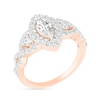 Thumbnail Image 3 of 1.45 CT. T.W. Marquise Diamond Frame Vintage-Style Bridal Set in 10K Rose Gold