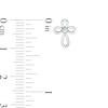 Thumbnail Image 4 of Child's Vera Wang Love Collection White Topaz Cross Stud Earrings in Sterling Silver