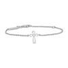 Thumbnail Image 0 of Child's Vera Wang Love Collection White Topaz Cross Bracelet in Sterling Silver - 6.0"