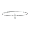Thumbnail Image 1 of Child's Vera Wang Love Collection White Topaz Cross Bracelet in Sterling Silver - 6.0"