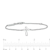 Thumbnail Image 3 of Child's Vera Wang Love Collection White Topaz Cross Bracelet in Sterling Silver - 6.0"