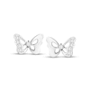 Thumbnail Image 0 of Child's Vera Wang Love Collection White Topaz Butterfly Stud Earrings in Sterling Silver