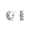 Thumbnail Image 1 of Vera Wang Love Collection "LOVE" Huggie Hoop Earrings in Sterling Silver
