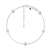Thumbnail Image 1 of Vera Wang Love Collection 6.0mm Freshwater Cultured Pearl and White Topaz Station Bracelet in Sterling Silver-7.5"
