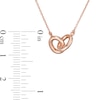 Thumbnail Image 3 of Vera Wang Love Collection Wedding Party Gifts Interlocking Circles Necklace in 14K Rose Gold Vermeil