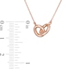 Thumbnail Image 4 of Vera Wang Love Collection Wedding Party Gifts Interlocking Circles Necklace in 14K Rose Gold Vermeil