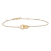 Thumbnail Image 1 of Vera Wang Love Collection Wedding Party Gifts Interlocking Circles Bracelet in 14K Gold Vermeil - 7.5"
