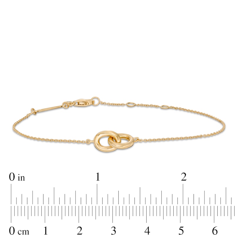 Main Image 4 of Vera Wang Love Collection Wedding Party Gifts Interlocking Circles Bracelet in 14K Gold Vermeil - 7.5"