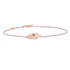 Thumbnail Image 1 of Vera Wang Love Collection Wedding Party Gifts Interlocking Circles Bracelet in 14K Rose Gold Vermeil - 7.5"