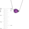 Thumbnail Image 3 of Vera Wang Love Collection Sideways Amethyst Wedding Party Gifts Necklace in Sterling Silver
