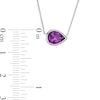 Vera Wang Love Collection Sideways Amethyst Wedding Party Gifts Necklace in Sterling Silver