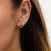Thumbnail Image 2 of Vera Wang Love Collection Pear-Shaped Amethyst Wedding Party Gifts Stud Earrings in Sterling Silver