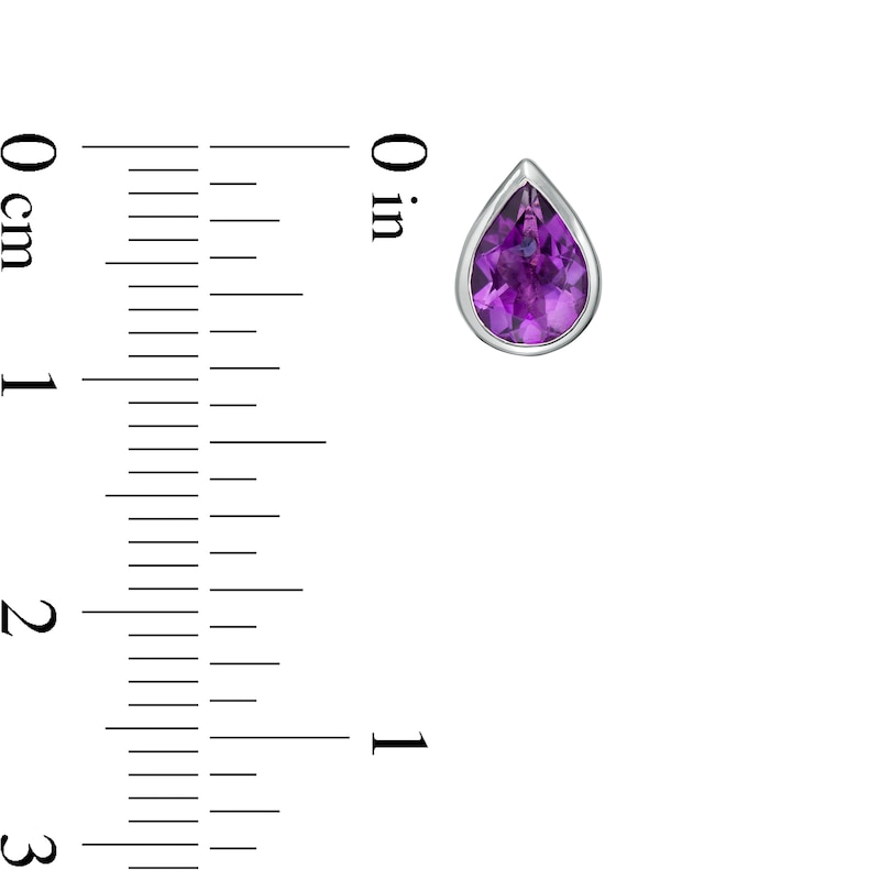 Main Image 4 of Vera Wang Love Collection Pear-Shaped Amethyst Wedding Party Gifts Stud Earrings in Sterling Silver