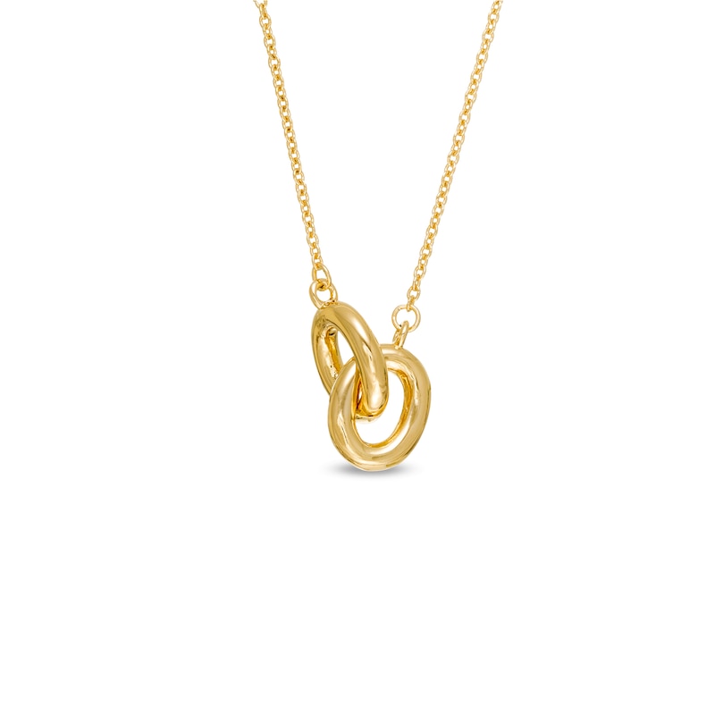 Vera Wang Love Collection Wedding Party Gifts Interlocking Circles Necklace in 14K Gold Vermeil|Peoples Jewellers